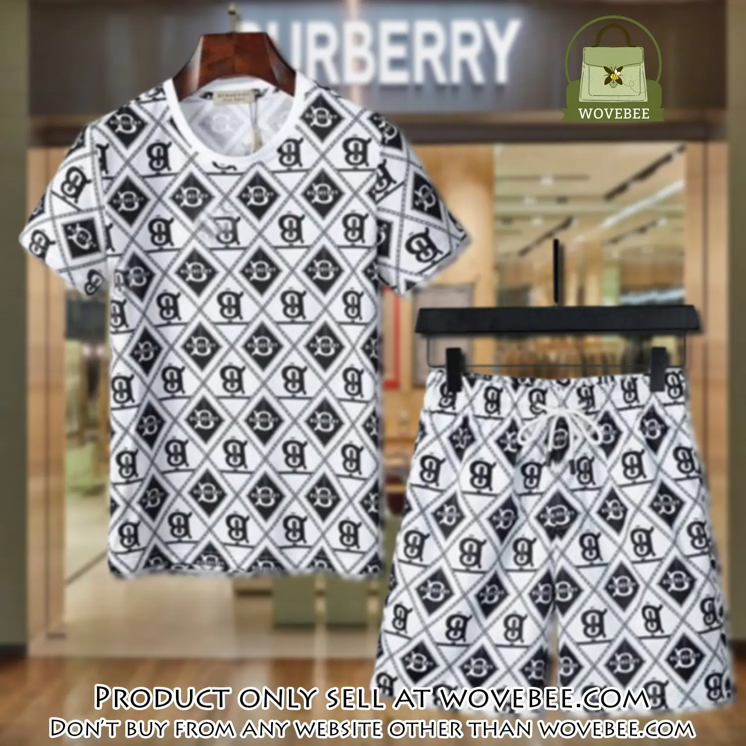 Burberry combo unisex tshirt & short limited luxury outfit cts1030 wvb0317785